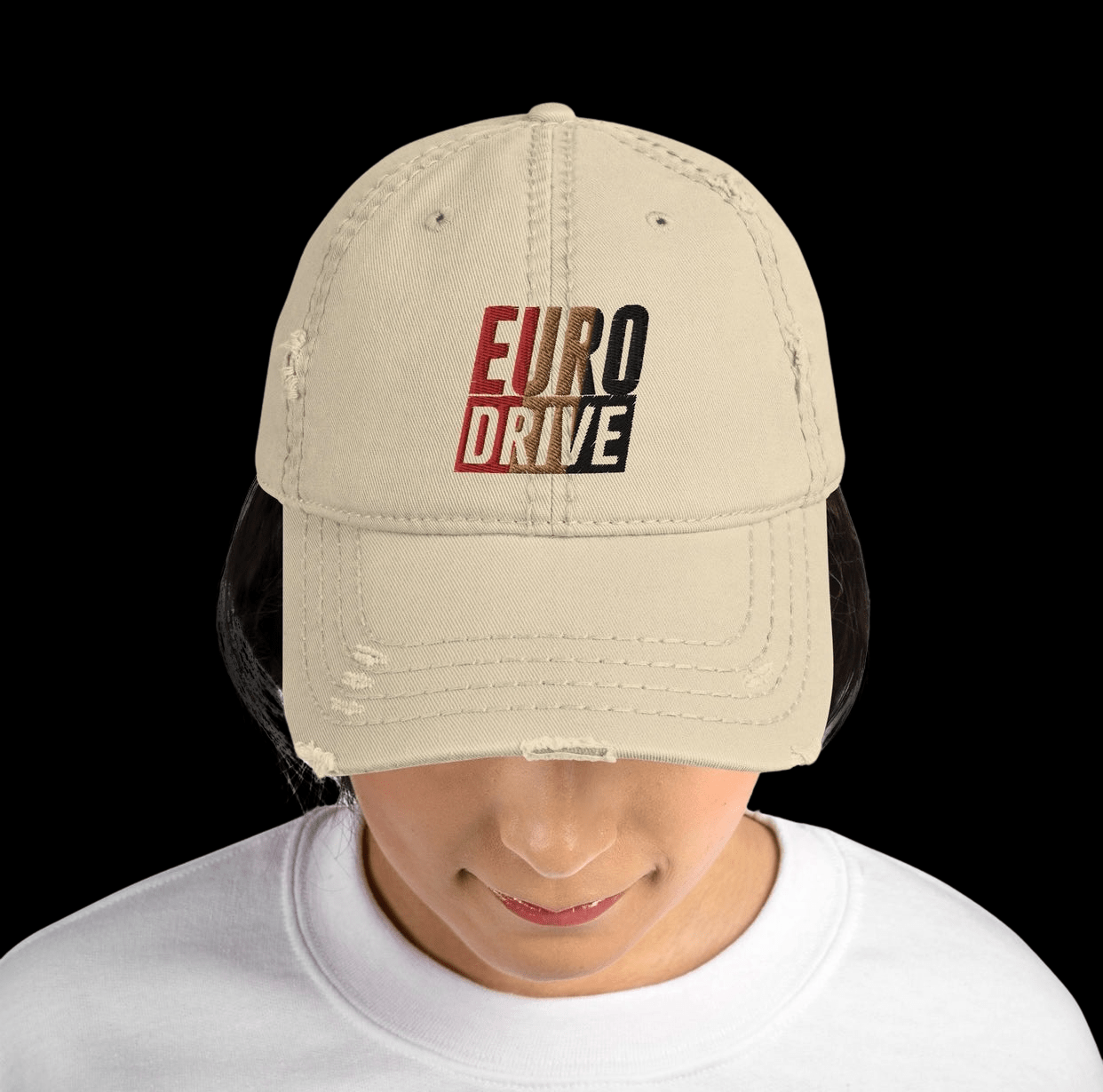 Audi Quattro Distressed Dad Hat - EURO DRIVE LLC