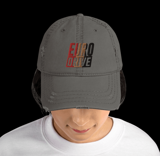 Audi Quattro Distressed Dad Hat - EURO DRIVE LLC