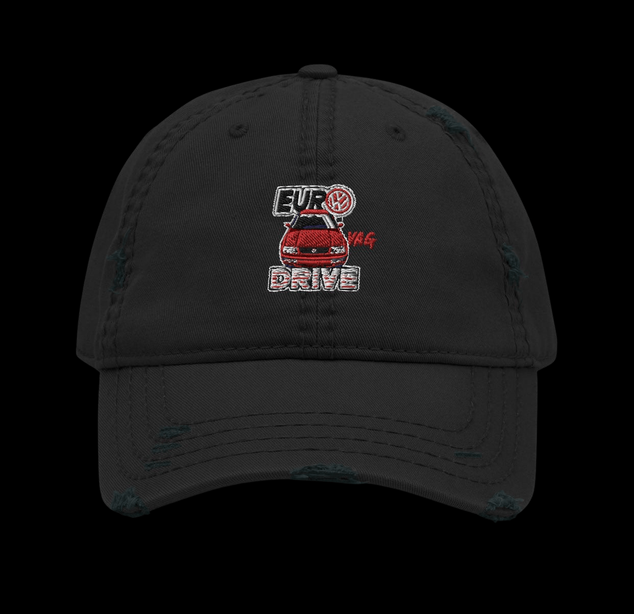 Distressed Dad Hat - EURO DRIVE LLC