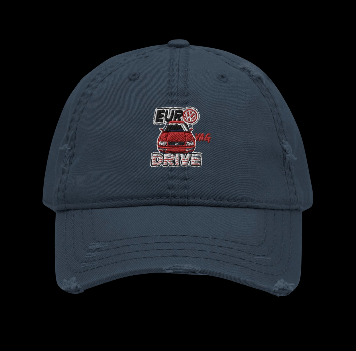 Distressed Dad Hat - EURO DRIVE LLC