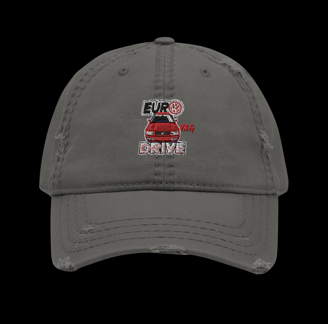 Distressed Dad Hat - EURO DRIVE LLC